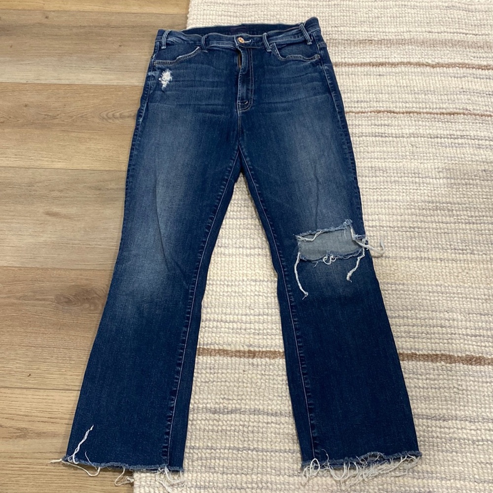 MOTHER denim The Hustler Ankle Fray